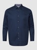 Jack & Jones Plus PLUS SIZE vrijetijdsoverhemd met kentkraag, model 'TREKOTA' Donkerblauw