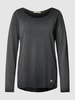 Smith and Soul Longsleeve mit Label-Applikation Dunkelgrau