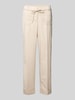OPUS Straight Leg Stoffhose mit Bügelfalten Modell 'Meeri' Sand