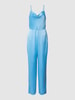YAS Jumpsuit mit Wasserfall-Ausschnitt Modell 'Dottea' Bleu