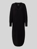 Only Oversized Strickkleid mit Ripp-Streifen Modell 'NEW TESSA' Black