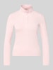 Marc Cain Slim Fit Longsleeve aus Baumwoll-Mix Hellrosa