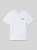 Calvin Klein Jeans T-Shirt mit Label-Print Weiss