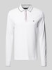 Tommy Hilfiger Slim fit poloshirt met labelstitching Wit