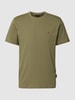 Napapijri T-Shirt mit Label-Stitching Modell 'SALIS' Oliv