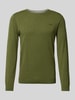 s.Oliver RED LABEL Gebreide pullover met ribboorden Olijfgroen