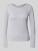 ZABAIONE Longsleeve mit Rundhalsausschnitt Mittelgrau