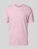 Drykorn T-Shirt mit geripptem Rundhalsausschnitt Modell 'RAPHAEL' Rose