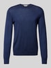 GRAN SASSO Gebreide pullover met ribboorden Marineblauw