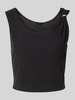 Guess Crop Top in Ripp-Optik Modell 'AIMEE' BLACK
