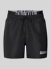 Calvin Klein Underwear Regular Fit Badeshorts mit Label-Print Black