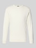 RAGMAN Longsleeve z czystej bawełny o kroju regular fit Model 'Pima' Złamany biały