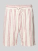 MCNEAL Shorts aus Leinen-Baumwoll-Mix mit elastischem Bund Bordeaux