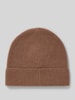 Christian Berg Woman Muts van puur kasjmier in gebreide look Hazelnoot