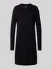 Pieces Loose Fit Strickkleid mit gerippter Struktur Modell 'ELLEN' Black