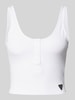 Guess Activewear Korte top met structuurmotief, model 'NYRA' Wit