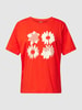 Esprit T-shirt met bloemenprint Rood