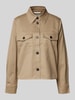 Marc O'Polo Boxy Fit Overshirt aus Bio-Baumwoll-Lyocell-Mix Camel