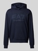 EA7 Emporio Armani Hoodie mit Label-Print Marine