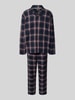 BOSS Regular Fit Pyjama aus Baumwoll-Mix Modell 'HOLIDAY' Dunkelblau