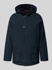 Barbour Regular fit functioneel jack met capuchon Marineblauw