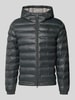 Blauer Usa Steppjacke mit Kapuze Modell 'CHARLES' Graphit