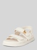 Steve Madden Leren sandalen met labelapplicatie, model 'MONA' Offwhite