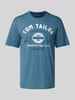 Tom Tailor Regular Fit T-Shirt aus reiner Baumwolle Blau