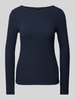 OPUS Longsleeve mit Rundhalsausschnitt Modell 'Sovke' Marine