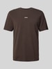 BOSS Orange T-Shirt mit Label-Print Modell 'TCHUP' Dunkelbraun