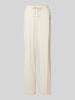 OPUS PANTS Wide leg stoffen broek met steekzakken, model 'Macie' Offwhite