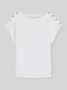 Tommy Hilfiger Regular Fit T-Shirt aus reiner Baumwolle mit Knopf-Details Ecru