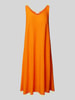s.Oliver RED LABEL Knielanges Kleid mit Plisseefalten Orange