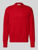 SELECTED HOMME Relaxed fit gebreide pullover van een mix van wol en kasjmier, model 'Calle' Rood