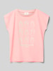 s.Oliver RED LABEL T-Shirt mit Motiv-Print Neon Pink