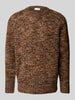 SELECTED HOMME Gebreide pullover met ronde hals, model 'PEPPER' Lichtbruin