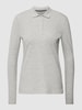 Montego Shirt met lange mouwen met polokraag Zilver gemêleerd