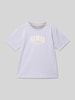 Jack & Jones T-Shirt mit Label-Print Modell 'DETROIT' Flieder