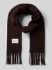 Marc O'Polo Sjaal van pure wol Donkerbruin