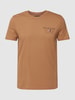 Tommy Hilfiger T-shirt met labelprint Kaki
