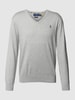 Polo Ralph Lauren Pullover mit Logo-Stitching Hellgrau Melange