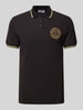 Versace Jeans Couture Koszulka polo z wyhaftowanym logo Czarny