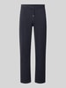 Lindbergh Straight Fit Sweatpants in Musselin-Optik Dunkelblau