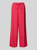 ICHI Wide Leg Leinenhose mit Bundfalten Modell 'Lino' Fuchsia