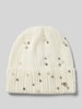 Liu Jo White Beanie mit Ziersteinbesatz Modell Rosa