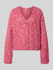 Milano Italy Oversized Strickjacke mit Woll-Anteil Pink