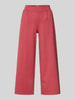 ICHI Wide leg stoffen broek met bandplooien, model 'Kate' Roestrood