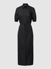 Patrizia Pepe Hemdblusenkleid mit durchgehender Knopfleiste Modell 'ABITO' Schwarz