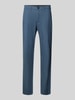 Christian Berg Men Straight fit stoffen broek van viscosemix Blauw