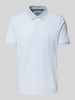 Fynch-Hatton Regular fit poloshirt met logostitching IJsblauw